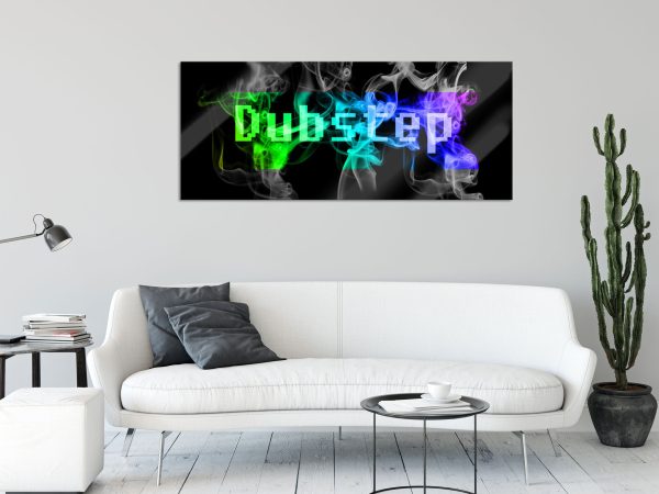 Bunt Electro music Dubstep, Glasbild Panorama Im Angebot – Bild 2